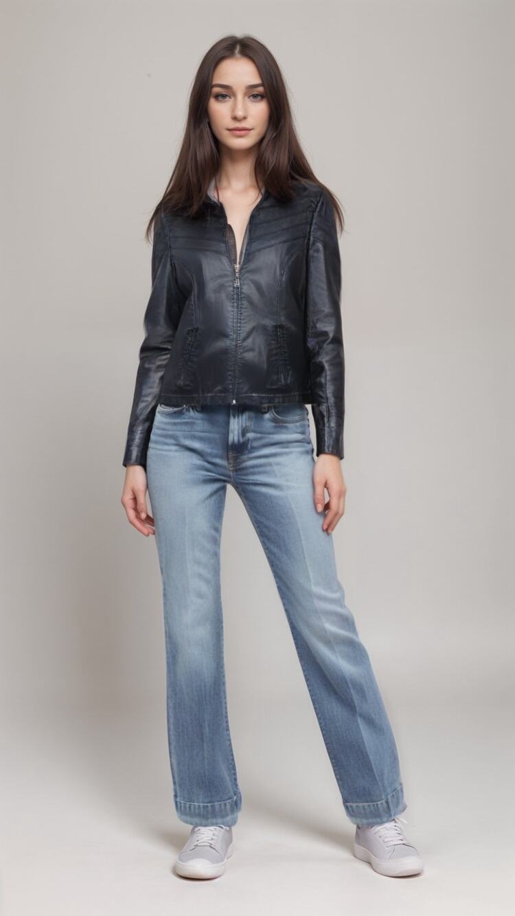 Wilsons Leather Black Jacket women’s MED Zippers, Chevrons, Rocker, Moto
